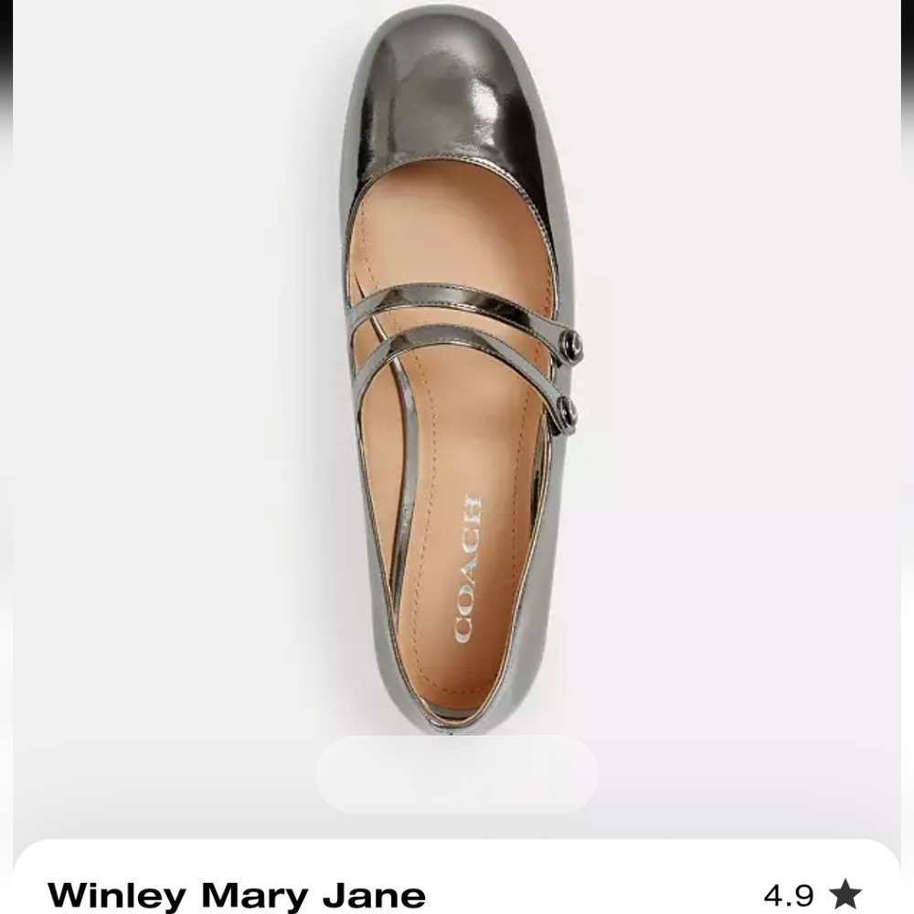 Coach Metallic Leather Winley Mary Jane Women's sz 10 - Picture 16 of 16